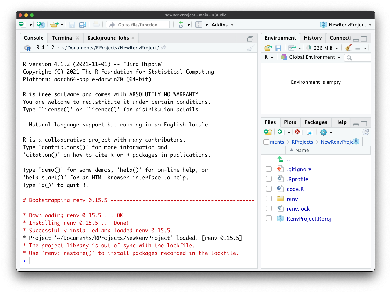 Image 14 - Opening a new project in RStudio